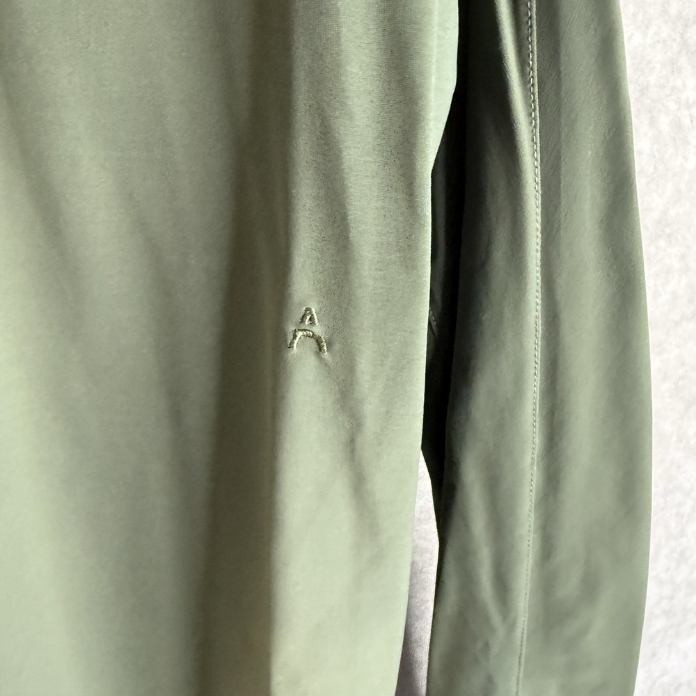Aday Something Borrowed Long Sleeve Shirt In Moss Green Women's Size L - Picture 4 of 6